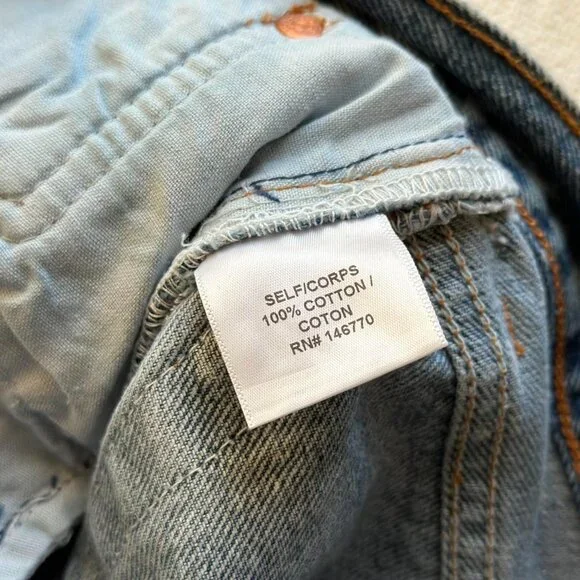 Re/Done Levi’s 501 Fray Hem, Size 28
